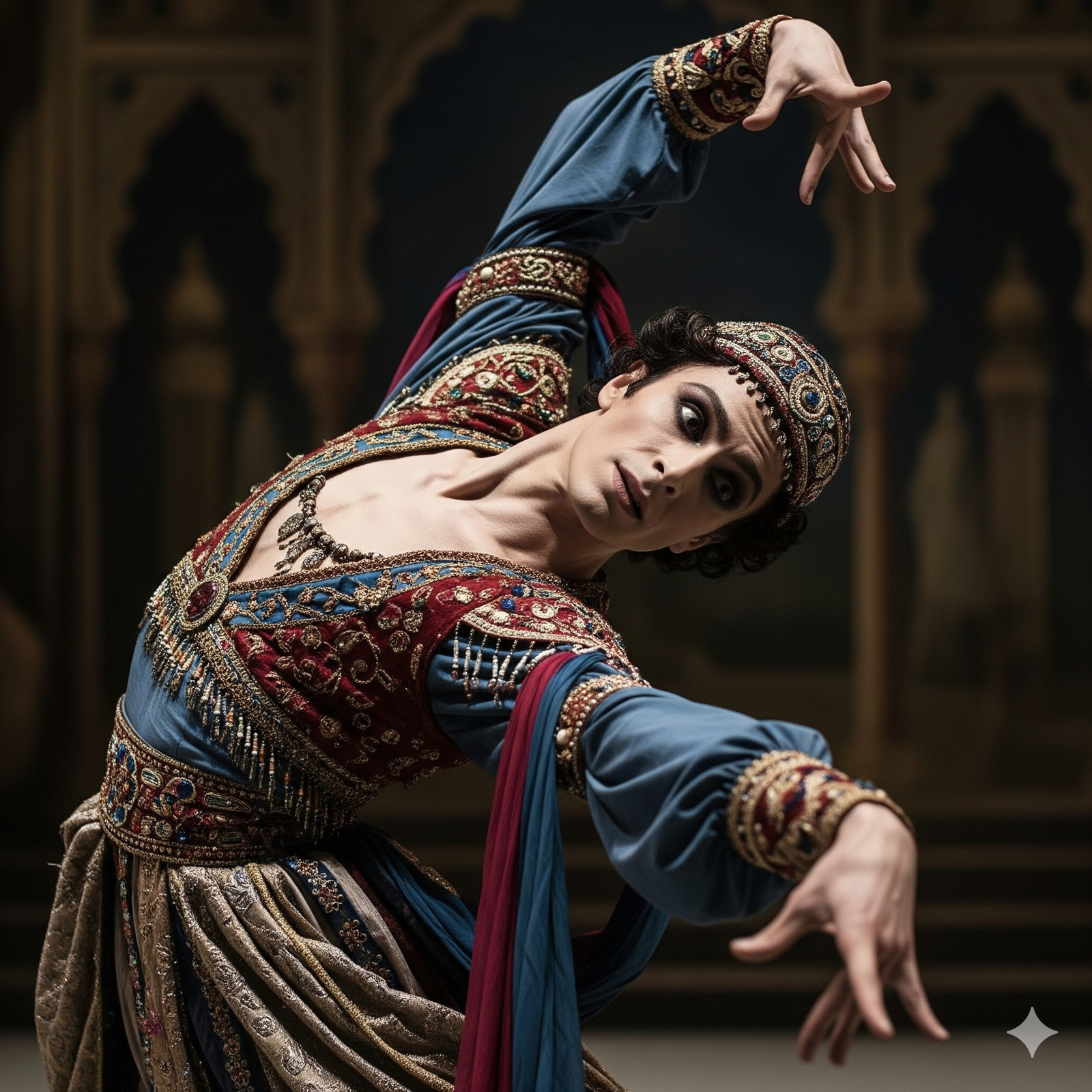 Vaslav Nijinsky caracterizado como el Fauno