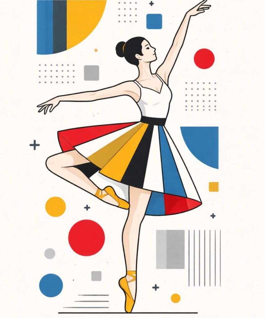 bailarina de danza estilo bauhause