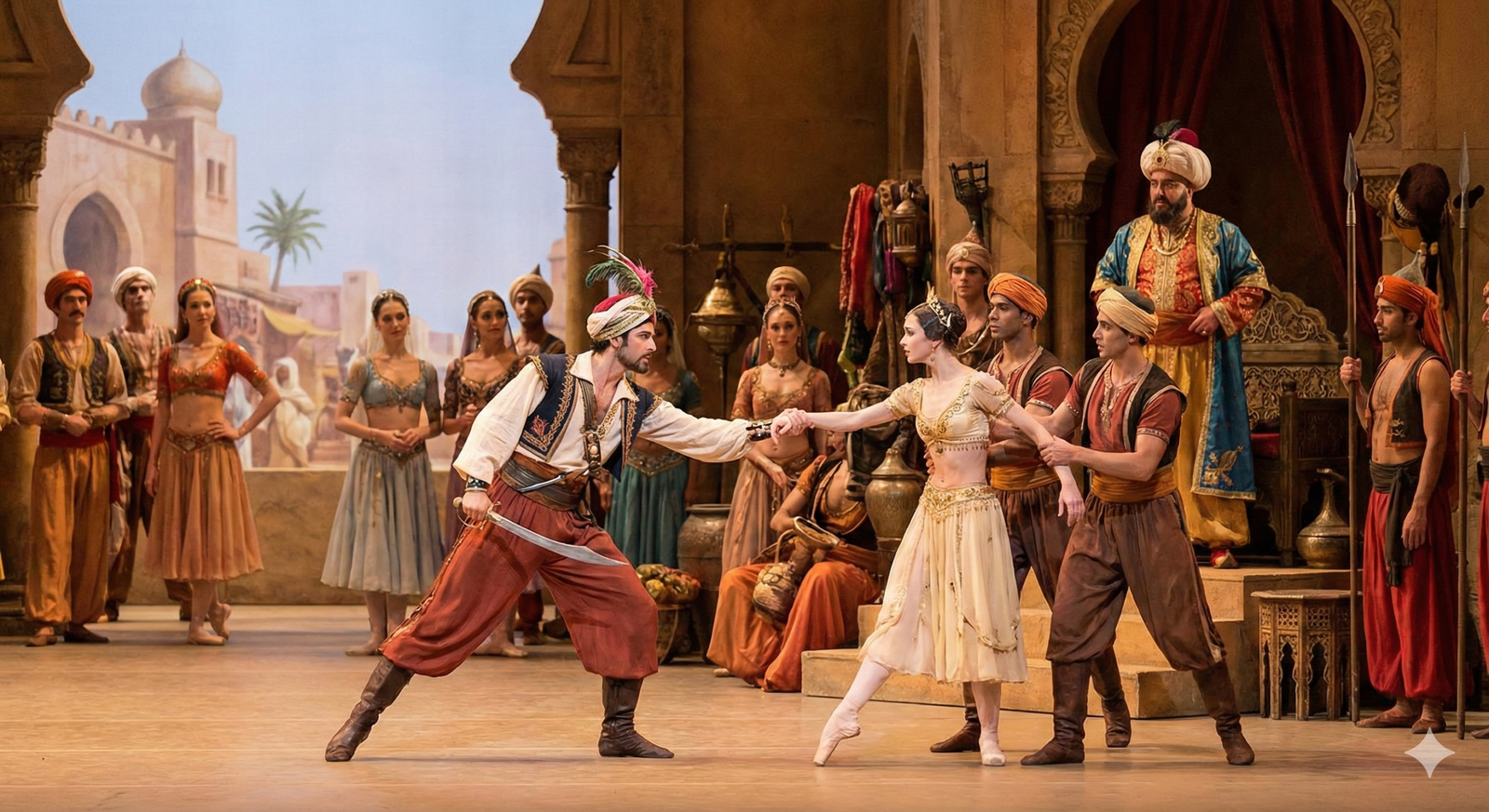 Escena espectacular del ballet El Corsario